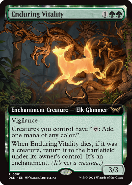 Enduring Vitality (Extended Art) [Duskmourn: House of Horror] Foil