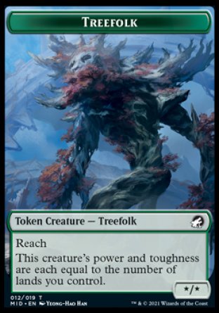 Treefolk Token [Innistrad: Midnight Hunt Tokens] | Silver Goblin