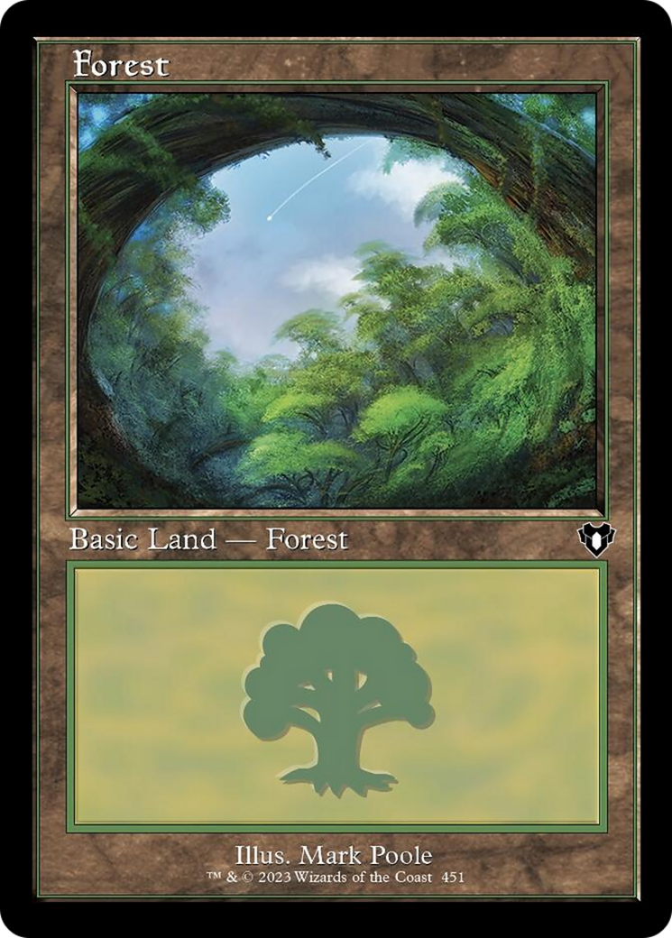 Forest (451) (Retro) [Commander Masters] | Silver Goblin