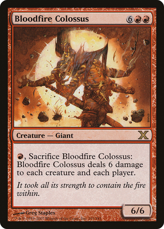Bloodfire Colossus (191) Foil - Tenth Edition