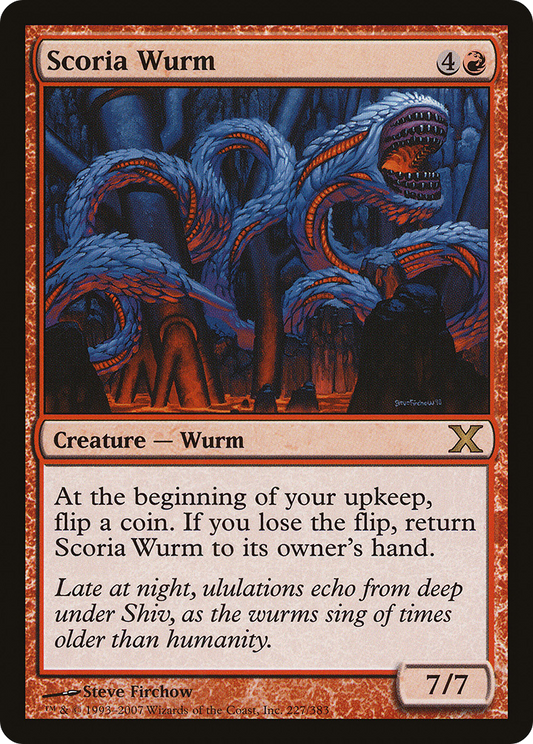 Scoria Wurm [Tenth Edition] Foil