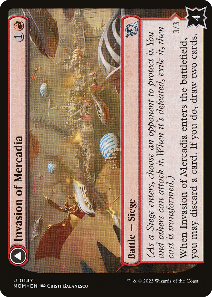 Invasion of Mercadia // Kyren Flamewright [March of the Machine] Foil