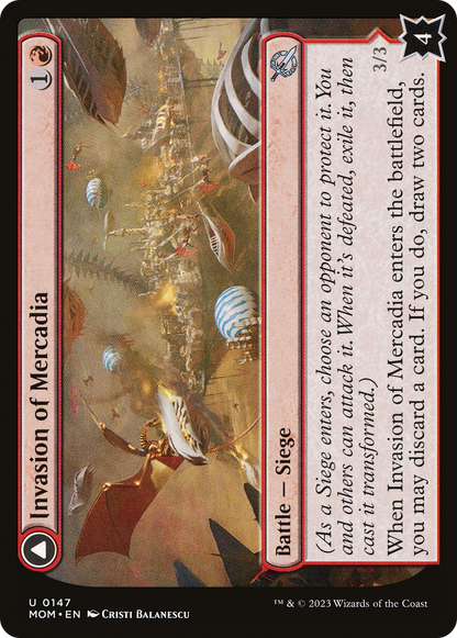 Invasion of Mercadia // Kyren Flamewright [March of the Machine] Foil
