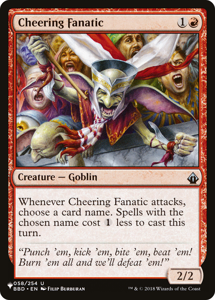 Cheering Fanatic [The List Reprints] | Silver Goblin