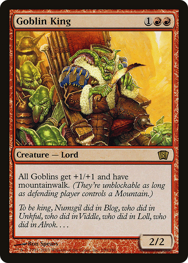 Goblin King (190) Foil - Eighth Edition