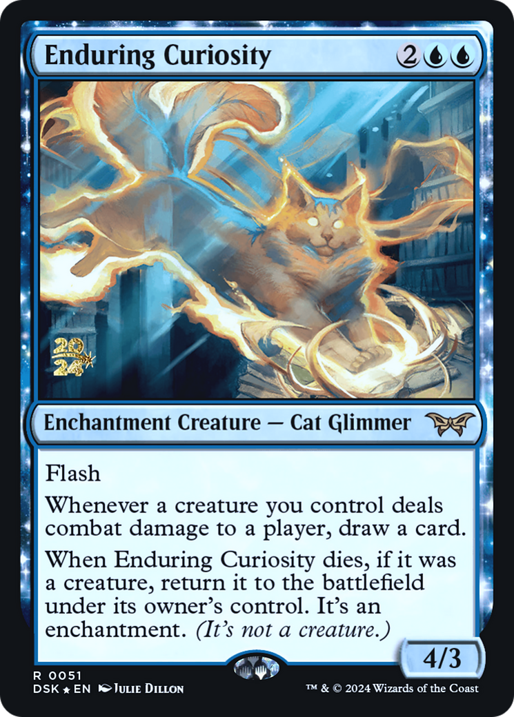 Enduring Curiosity [Duskmourn: House of Horror Prerelease Promos] | Silver Goblin