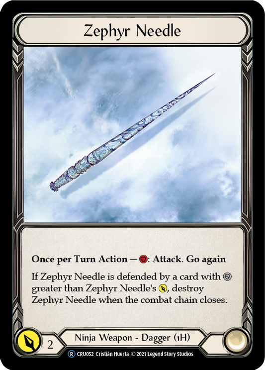 Zephyr Needle (Reverse) Unlimited Edition Rainbow Foil (CRU052) - Crucible of War