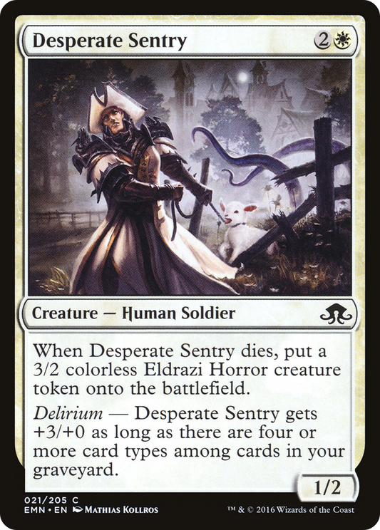 Desperate Sentry [Eldritch Moon] Foil