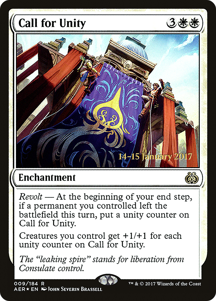 Call for Unity [Aether Revolt Prerelease Promos] | Silver Goblin