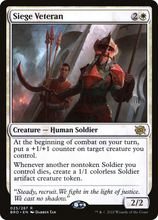 Siege Veteran (Promo Pack) [The Brothers' War Promos] Foil