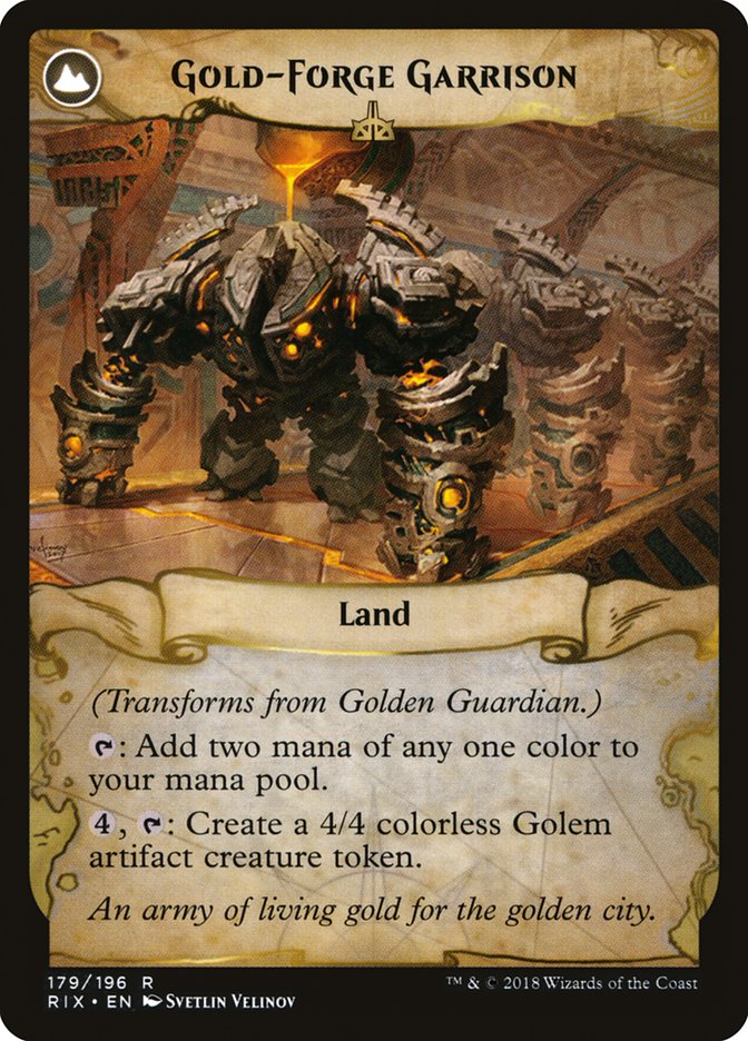 Golden Guardian // Gold-Forge Garrison [Rivals of Ixalan] Foil