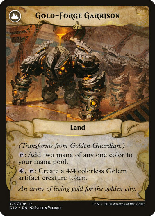 Golden Guardian // Gold-Forge Garrison [Rivals of Ixalan] Foil