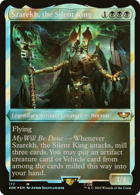 Szarekh, the Silent King (Display Commander) (Surge Foil) [Warhammer 40,000]