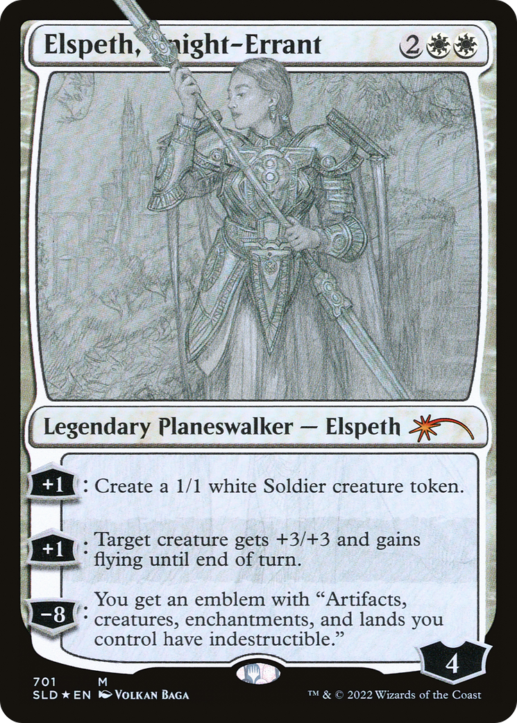 Elspeth, Knight-Errant (Sketch) [Secret Lair Drop Promos] | Silver Goblin