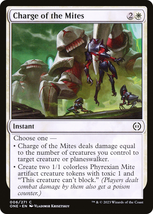 Charge of the Mites [Phyrexia: All Will Be One] Foil