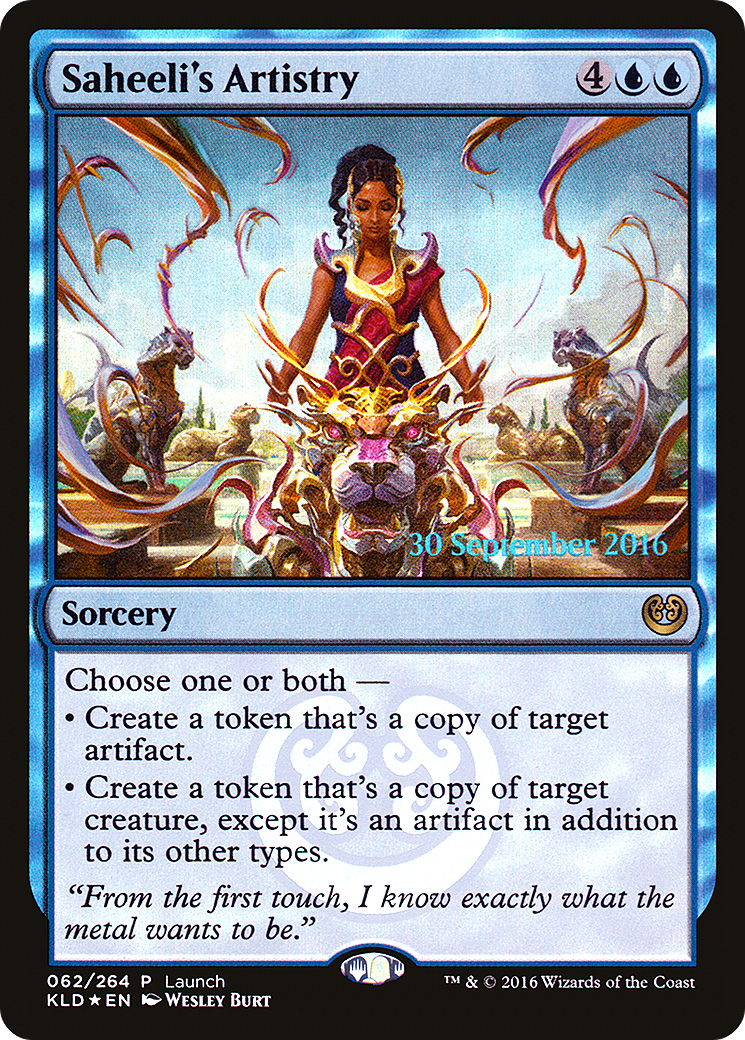 Saheeli's Artistry (Launch) [Kaladesh Promos] | Silver Goblin