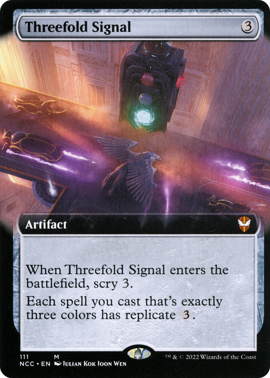 Threefold Signal (Extended Art) [Streets of New Capenna Commander] Foil