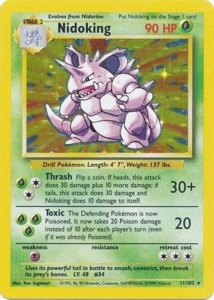 Nidoking (11) Holofoil - Base Set