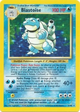 Blastoise (2) Holofoil - Base Set