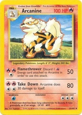 Arcanine (23/102) [Base Set Unlimited] | Silver Goblin