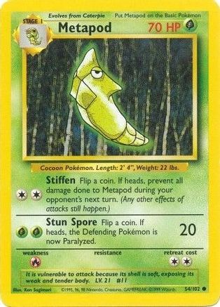 Metapod (54/102) [Base Set Unlimited] | Silver Goblin