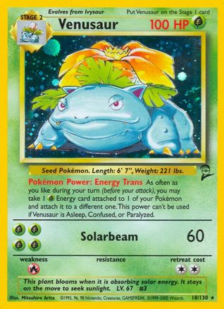 Venusaur (18) Holofoil - Base Set 2