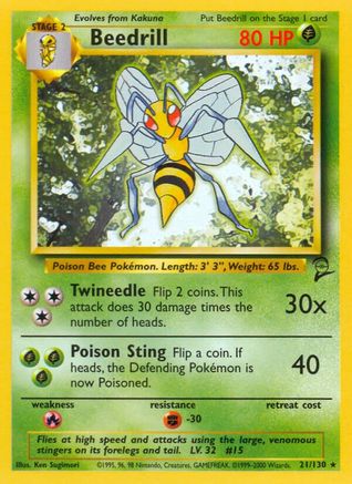 Beedrill (21) - Base Set 2