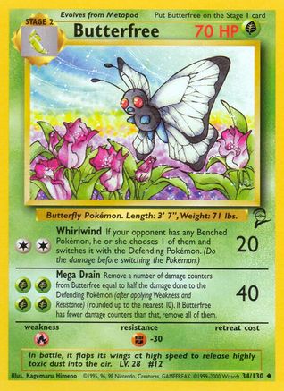 Butterfree (34/130) [Base Set 2] | Silver Goblin