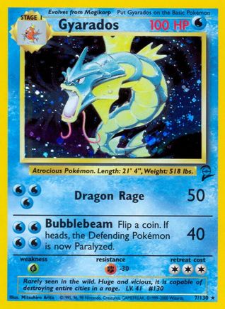 Gyarados (7) Holofoil - Base Set 2