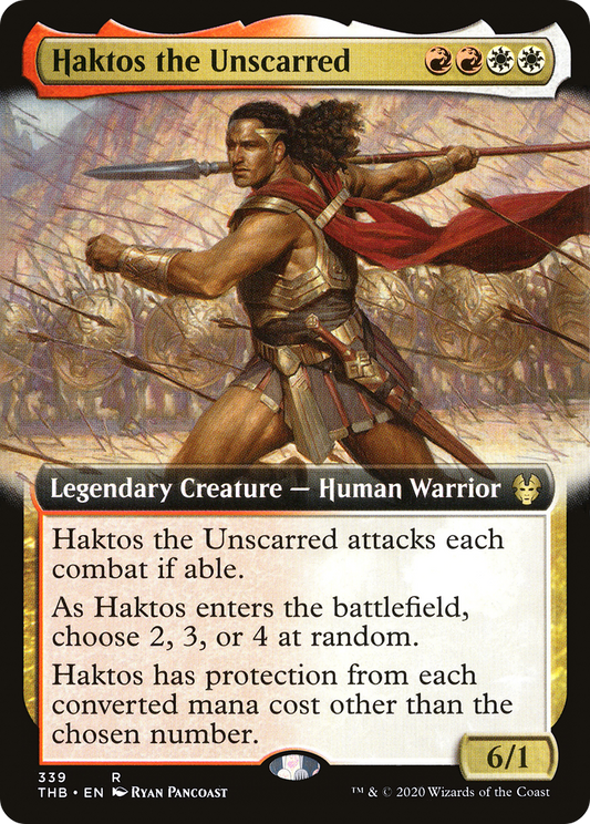 Haktos the Unscarred (Extended Art) [Theros Beyond Death] Foil