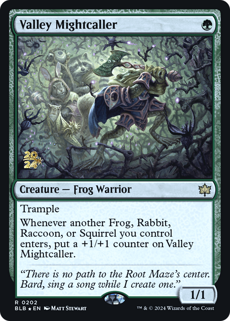 Valley Mightcaller [Bloomburrow Prerelease Promos] | Silver Goblin