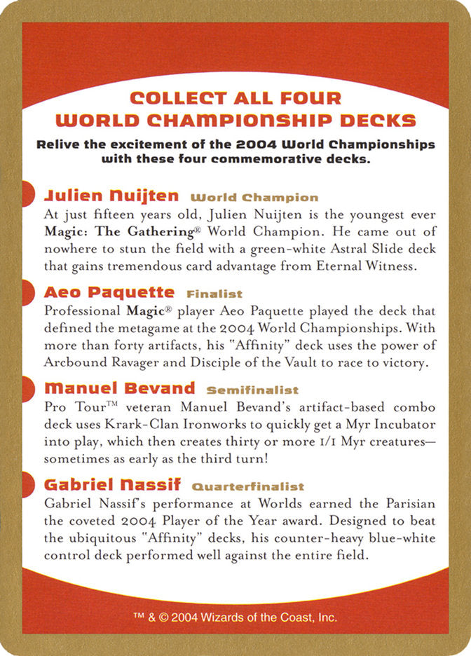 2004 World Championships Ad [World Championship Decks 2004] | Silver Goblin