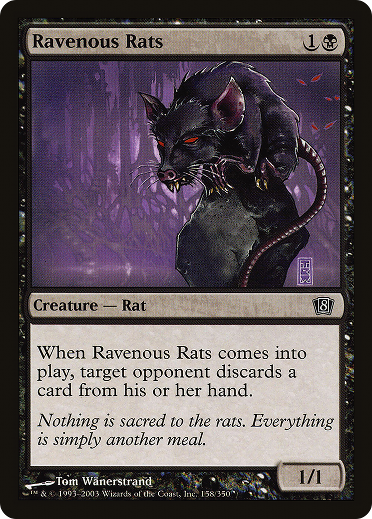 Ravenous Rats (158) Foil - Eighth Edition