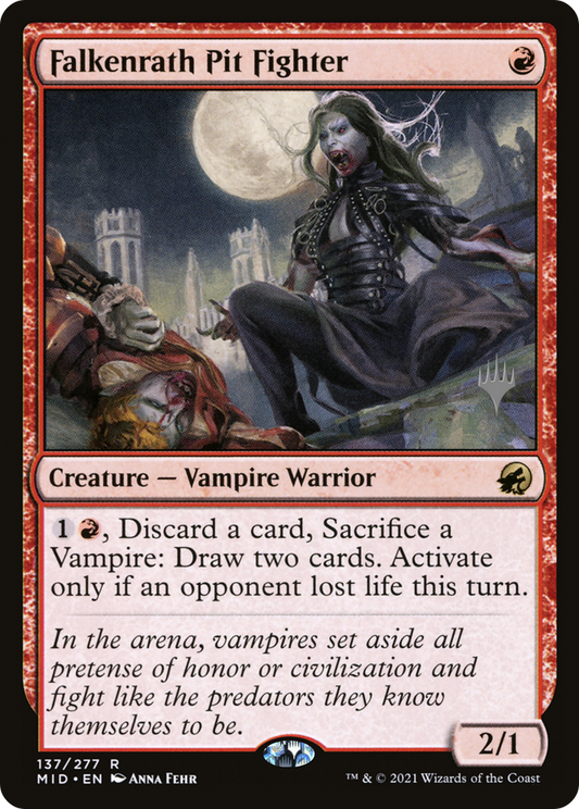Falkenrath Pit Fighter (Promo Pack) [Innistrad: Midnight Hunt Promos] Foil