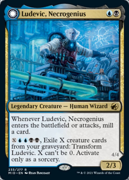 Ludevic, Necrogenius // Olag, Ludevic's Hubris [Innistrad: Midnight Hunt] Foil