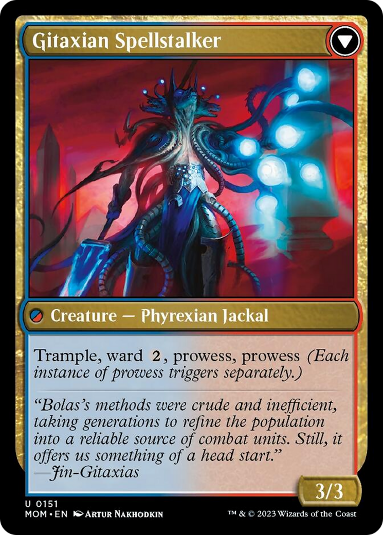 Khenra Spellspear // Gitaxian Spellstalker [March of the Machine] Foil