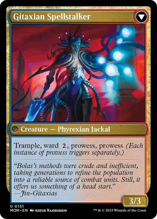 Khenra Spellspear // Gitaxian Spellstalker [March of the Machine] Foil