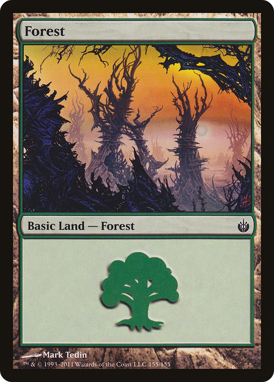 Forest (155) [Mirrodin Besieged] Foil