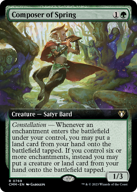 Composer of Spring (Extended Art) [Commander Masters] Foil
