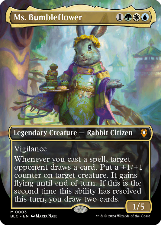 Ms. Bumbleflower (Borderless) [Bloomburrow Commander] Foil