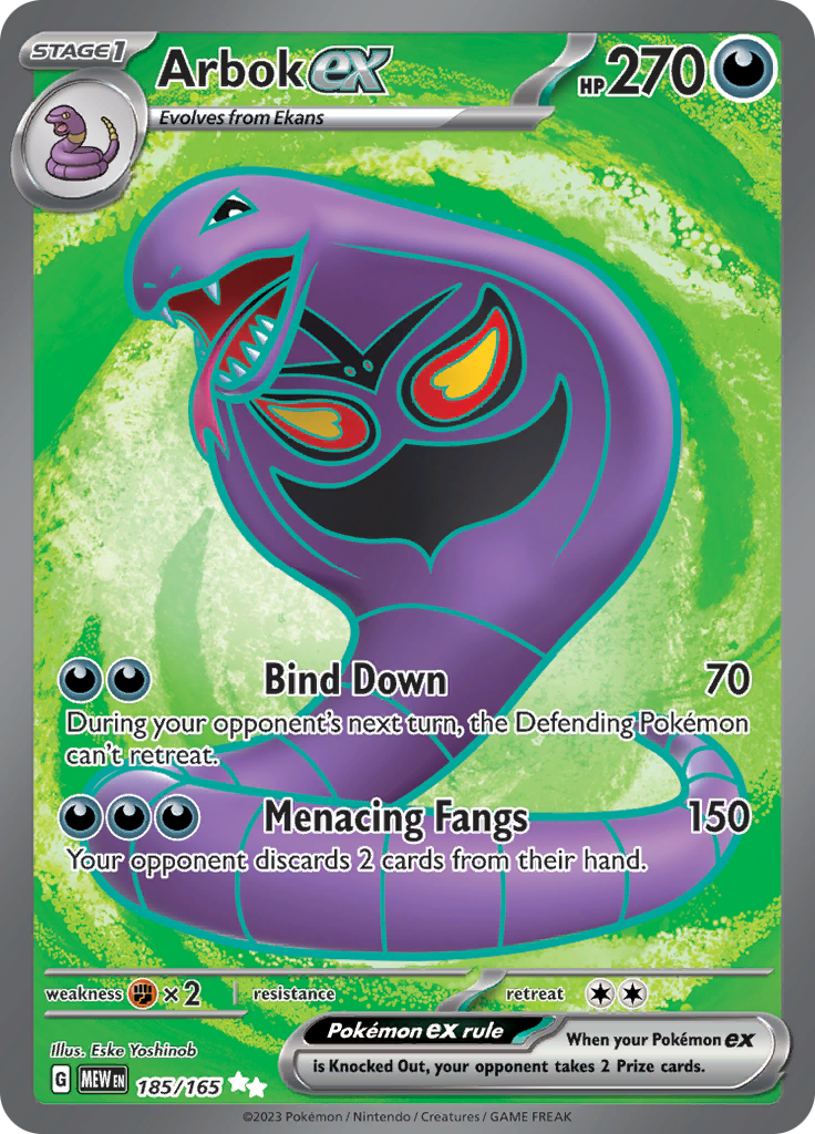 Arbok ex (185/165) [Scarlet & Violet 151] | Silver Goblin