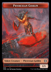 Rebel // Phyrexian Goblin Double-Sided Token [Phyrexia: All Will Be One Tokens] | Silver Goblin