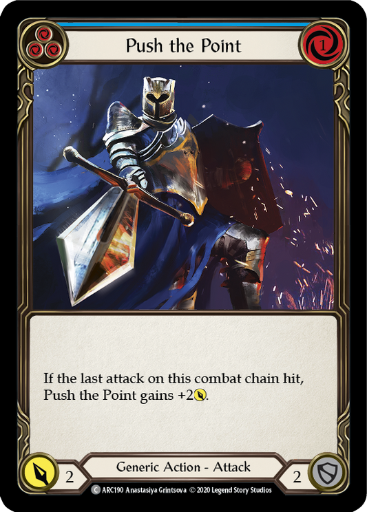 Push the Point (Blue) Unlimited Edition  (ARC190) - Arcane Rising