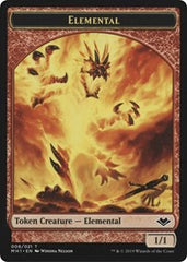 Elemental (008) // Serra the Benevolent Emblem (020) Double-Sided Token [Modern Horizons Tokens] | Silver Goblin