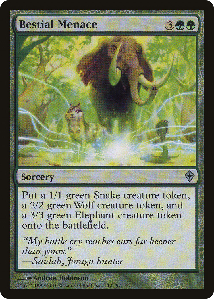 Bestial Menace [Worldwake] Foil