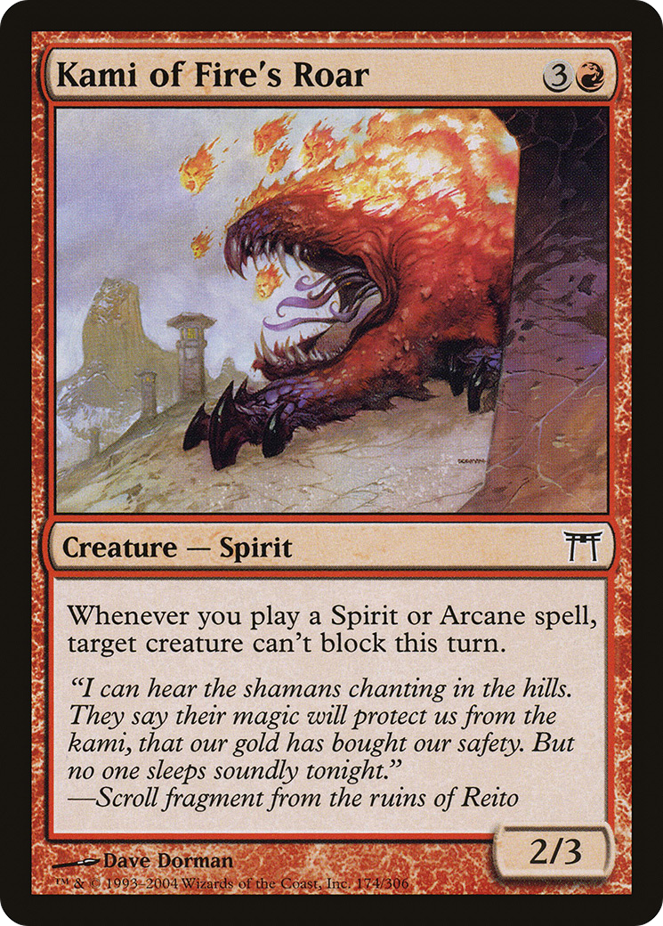 Kami of Fire's Roar [Champions of Kamigawa] Foil