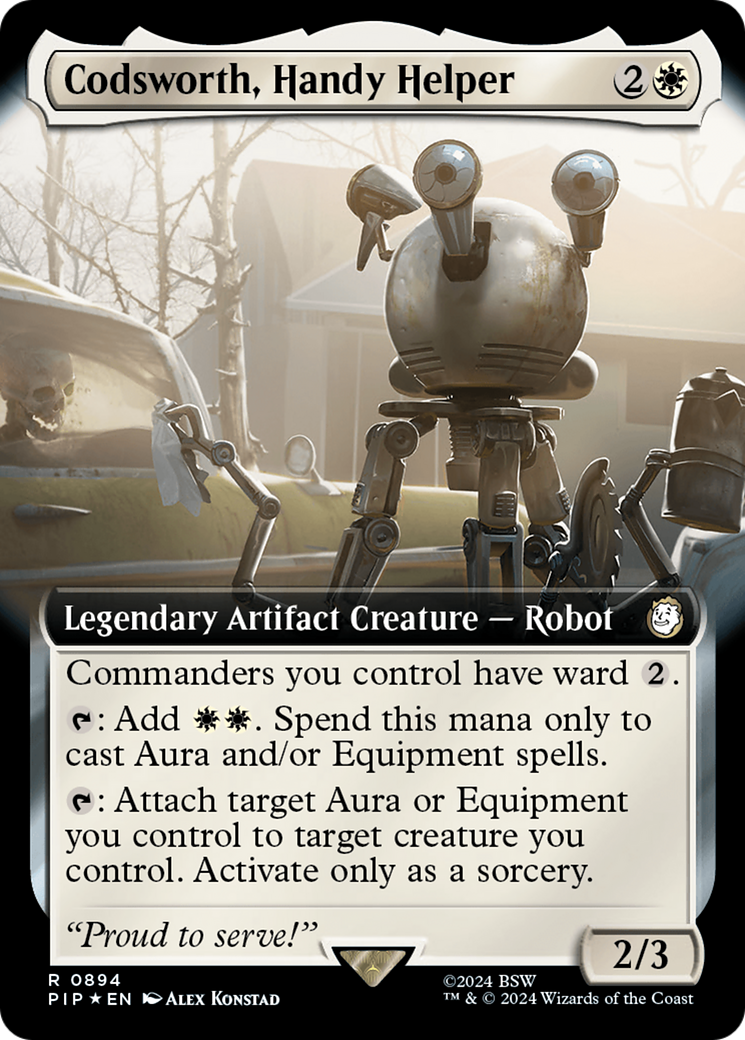 Codsworth, Handy Helper (Extended Art) (Surge Foil) [Fallout] | Silver Goblin