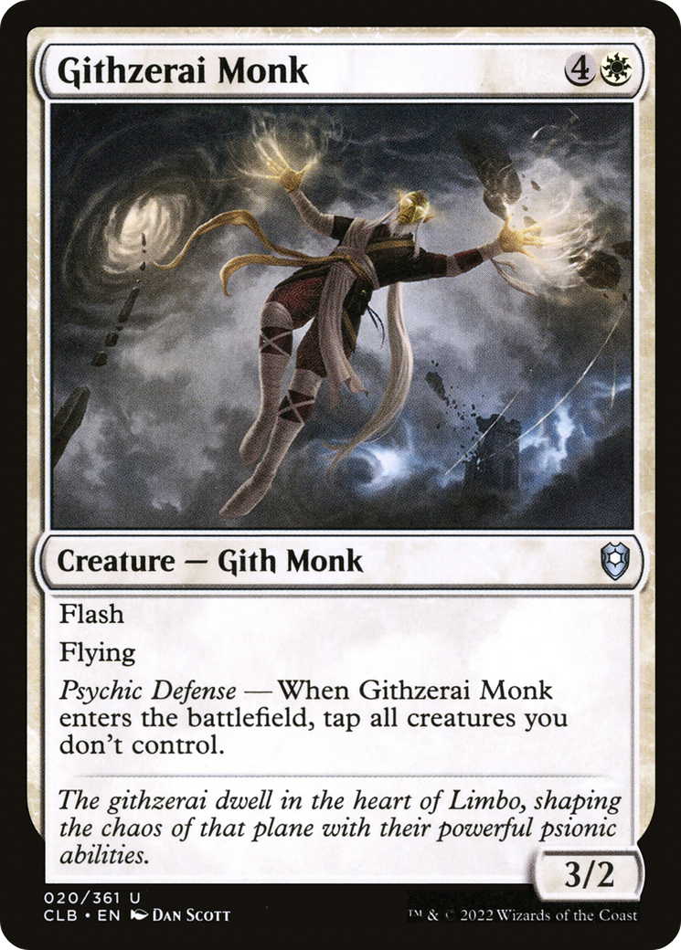 Githzerai Monk (020) Foil - Commander Legends: Battle for Baldur's Gate