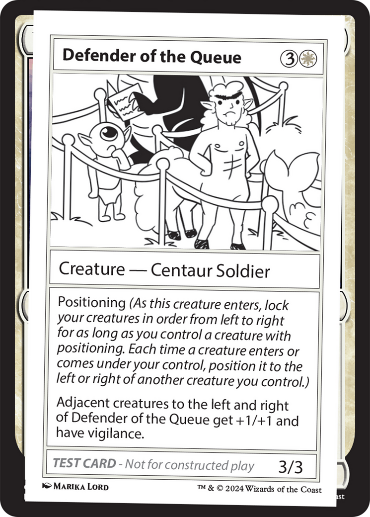 Defender of the Queue [Mystery Booster 2 Playtest Cards] | Silver Goblin