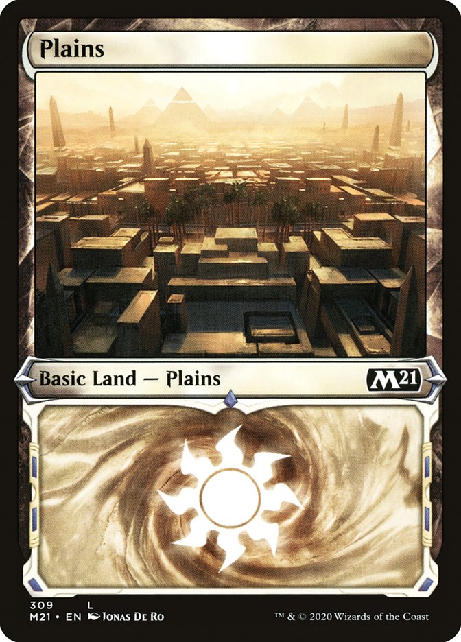 Plains (309) (Showcase) [Core Set 2021] | Silver Goblin